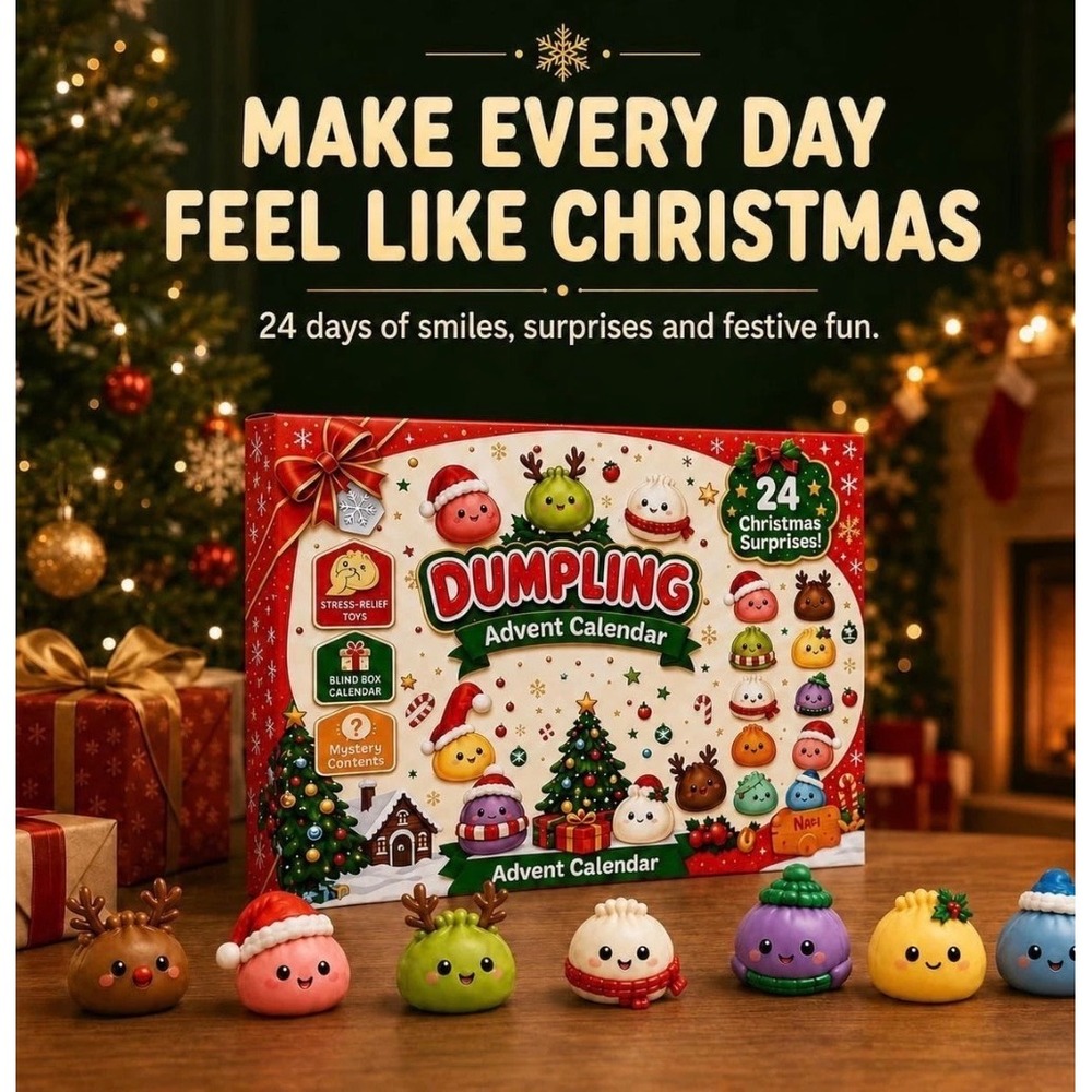 Christmas Dumpling Advent Calendar 24 Days Mystery Squeezable Stress Relief Toys